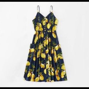 Dress PatPat NWT Navy blue lemon print adjustable straps Large
